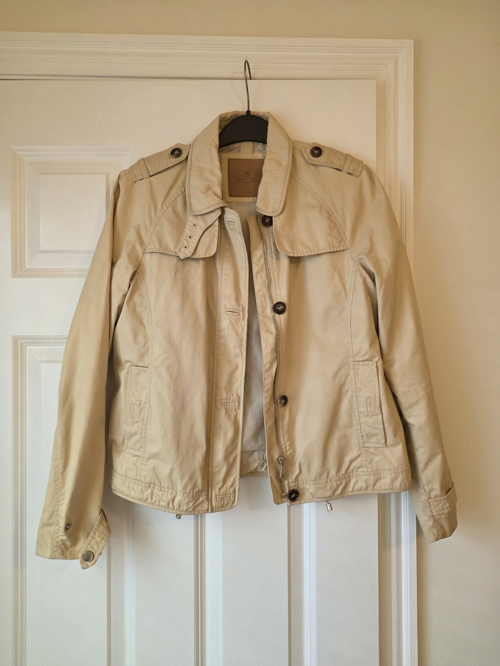 Massimo Dutti SMALL Women's Beige Casual Jacket